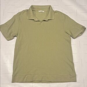 Zara Ribbed Johnny Collar Polo Shirt